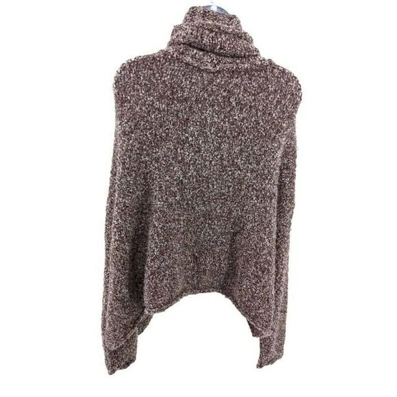Free People Sweater Medium Cowl Neck BFF Bittersweet Loose Knit Oversized Purple - Picture 6 of 11